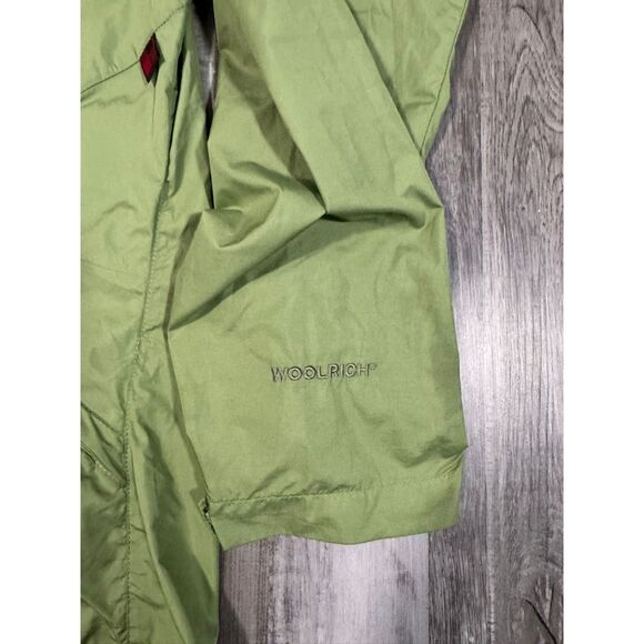 Size XL - Woolrich Women's Windbreaker Zip-Up Jacket "Eucalyptus Green" - Picture 4 of 5